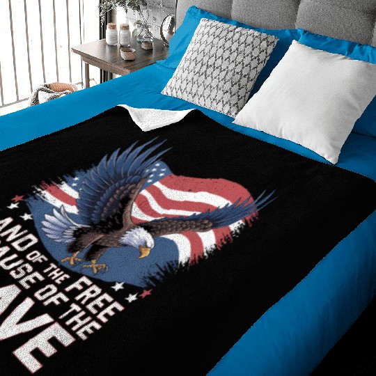 Land of the Free Because of the Brave Baby Blankets