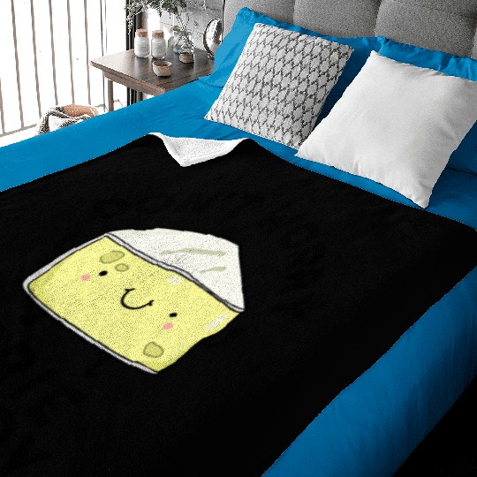 Don't Worry Brie Happy Funny Cheese Pun Baby Blankets