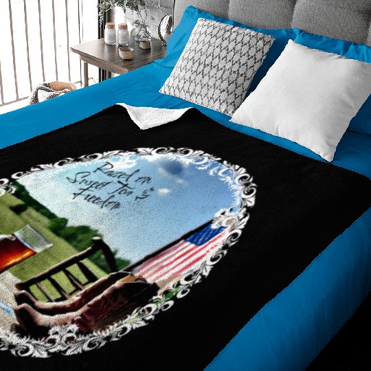 Raised On Sweet Tea & Freedom Baby Blankets