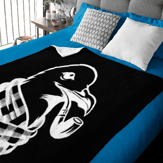 Nordic Seagull Art With Sailor Flair Baby Blankets