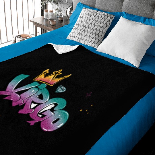 Virgo Graffiti Zodiac Art Baby Blankets