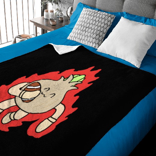 Cute rugby onion Baby Blankets