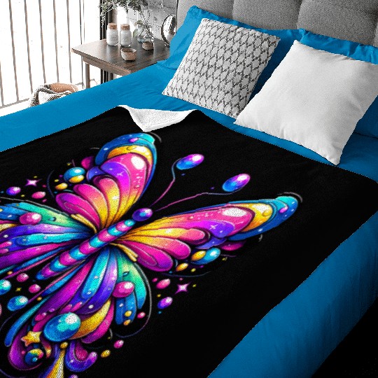 Colorburst Fantasy Butterfly Baby Blankets