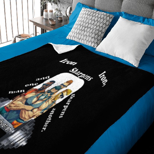 The Iron Sharpens Iron Scripture Baby Blankets