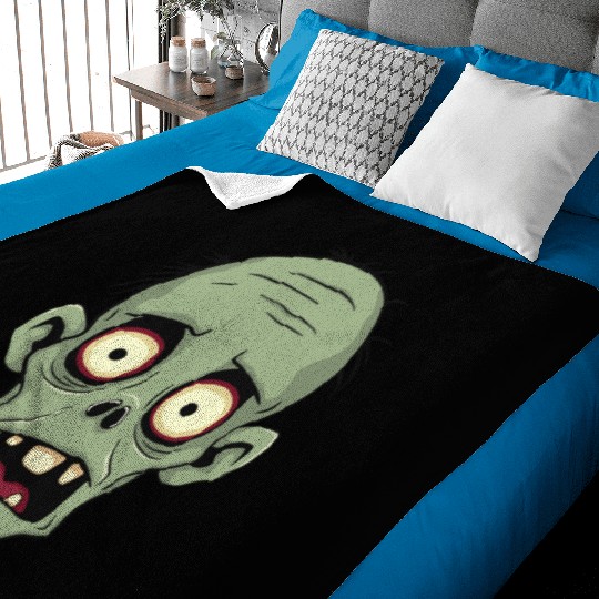 Dumb Zombie With Missing Teeth Baby Blankets