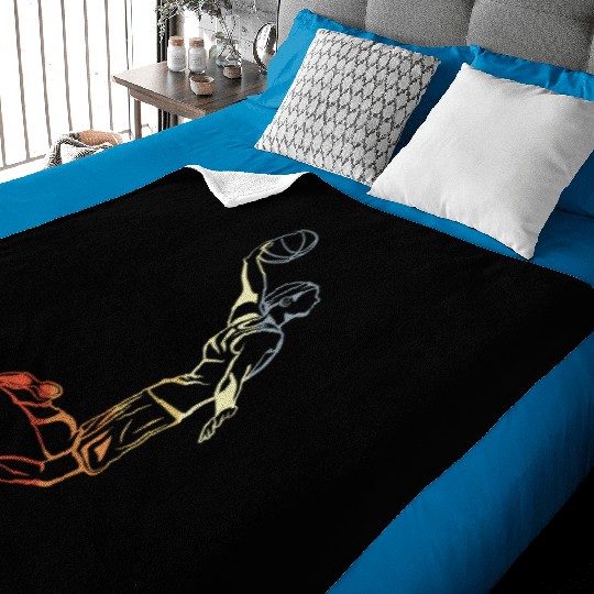 Basketball Player Sketch Baby Blankets