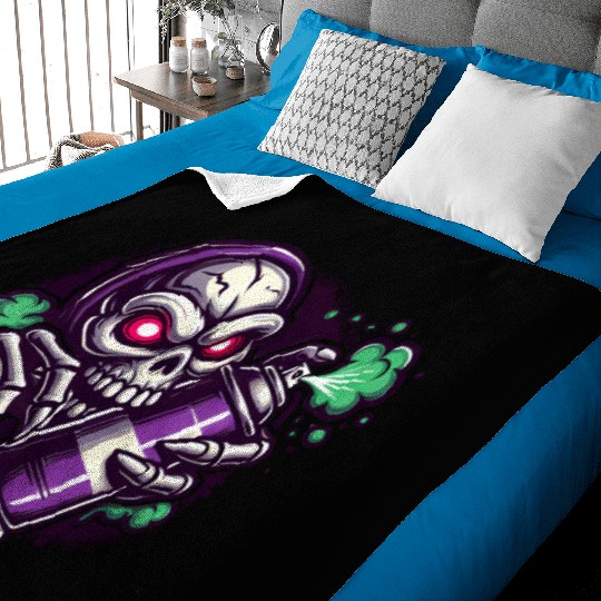 Skull Sprayer Baby Blankets