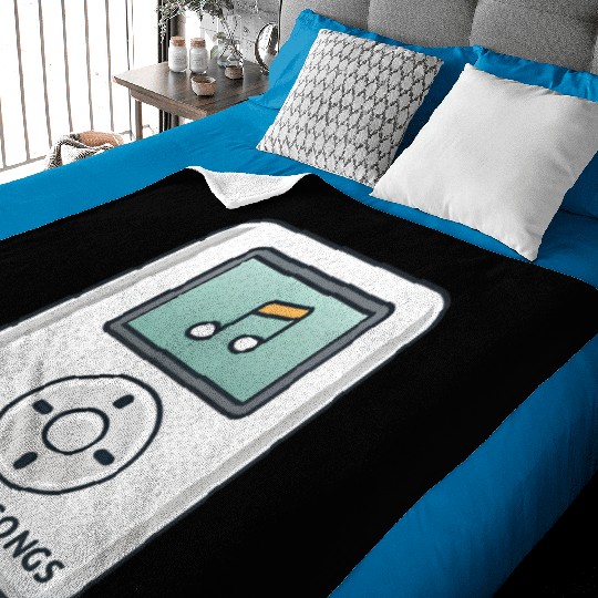 My 1000 Songs MP3 Player Retro 2000s Y2K Baby Blankets