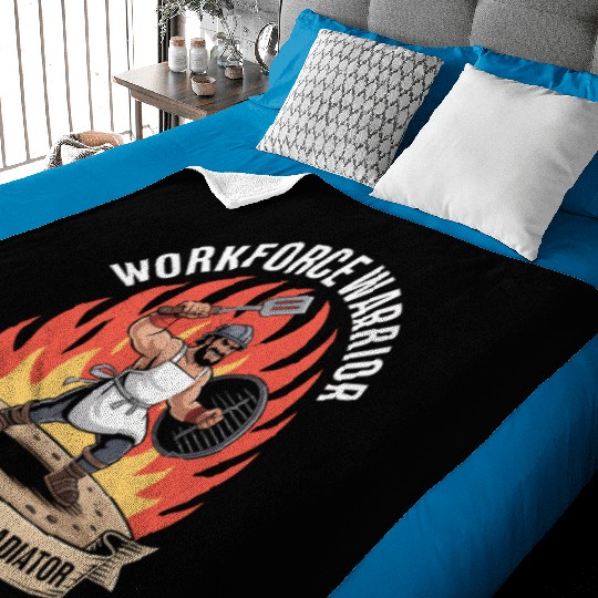 Workforce Warrior Weekend Grill Gladiator Labor Baby Blankets