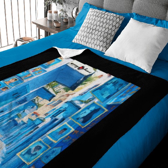 Chefchaouen Blue City Landscape Baby Blankets