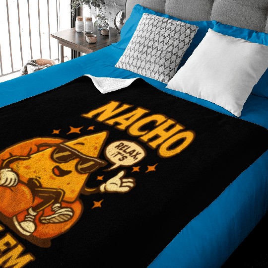 Funny Nacho Pun – Relaxed & Cheesy Vibes Baby Blankets