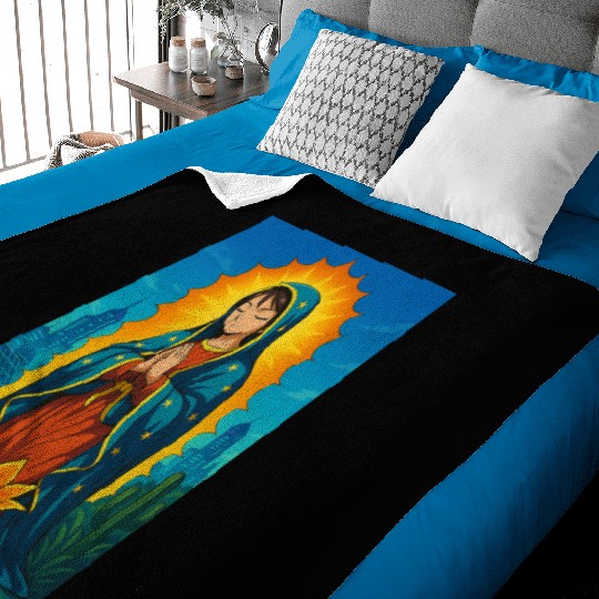 GUADALUPE VIRGEN ANIME STYLE Baby Blankets