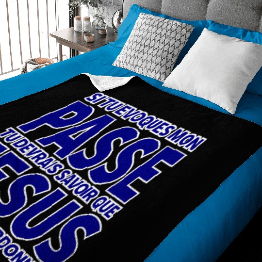 Christian design in French Baby Blankets