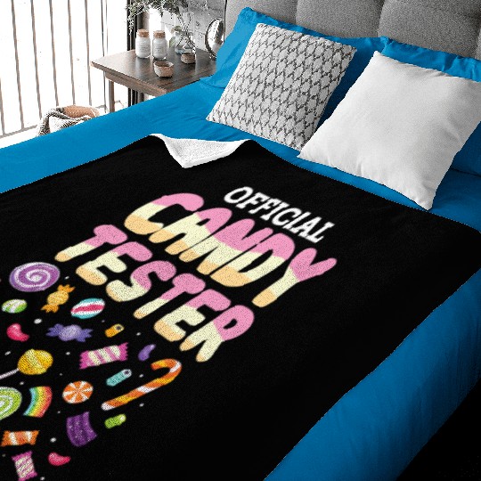 Official Candy Tester Lollipop Sweets Halloween Baby Blankets