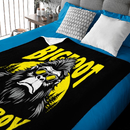 Bigfoot Is My Homeboy – Retro Sasquatch Baby Blankets