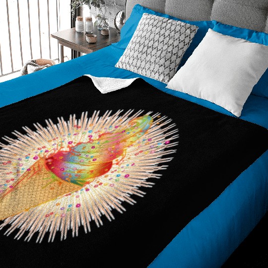 Artfully decorated ice cream in a waffle cone Baby Blankets