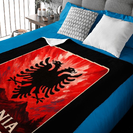 Albania Double Eagle Design Baby Blankets