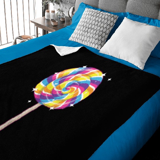 Cute Lollipop Design Lollipop Candy Lover 01 Baby Blankets