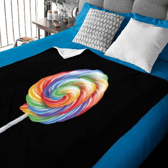 Lollipop Rainbow Sucker Candy Costume Halloween Baby Blankets