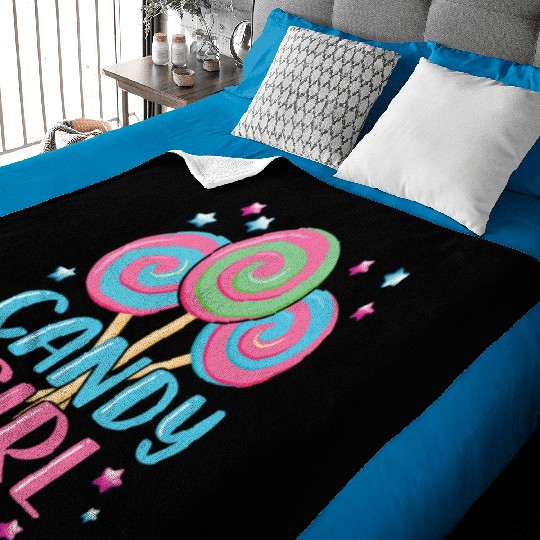 Cute Lollipop Candy Girl Design 01 Baby Blankets