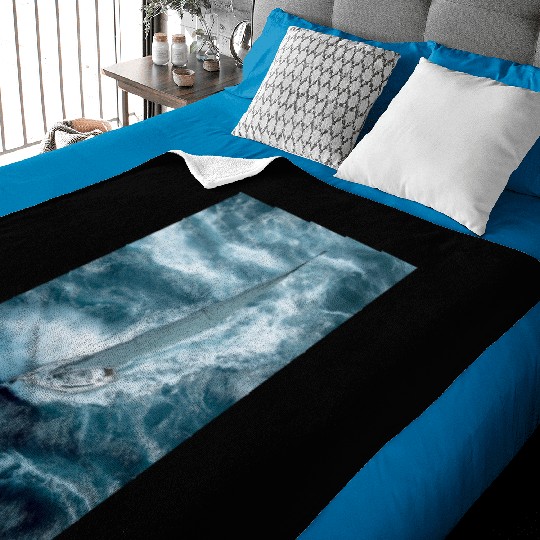 Fearless Voyage in Turbulent Waters Baby Blankets