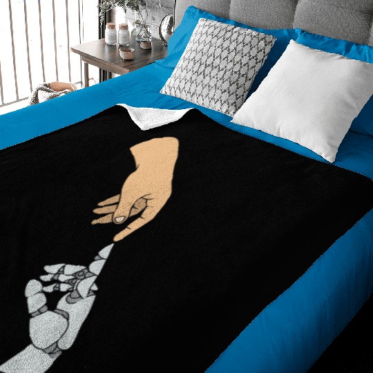 AI Artificial Intelligence Robot Hand Baby Blankets