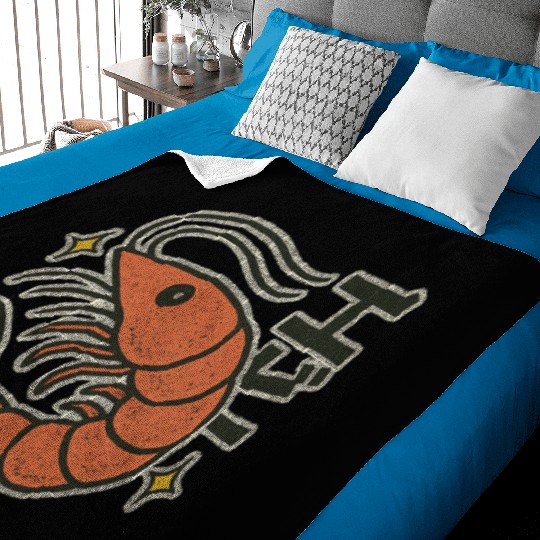 Kawaii Shrimp Japanese Baby Blankets