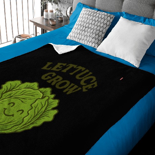 Vegetable Gardening Lettuce Baby Blankets