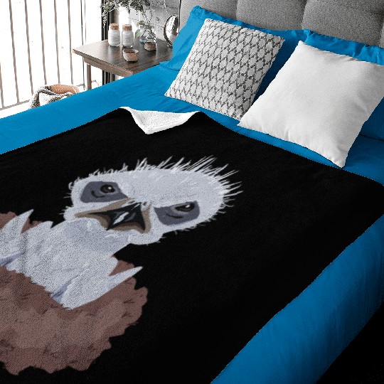 Little Bald Eagle Baby Blankets