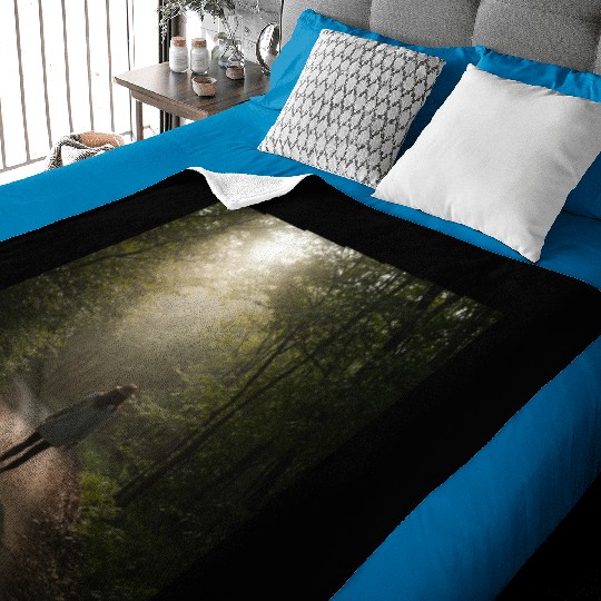 Enchanted Forest Path Illustration Baby Blankets