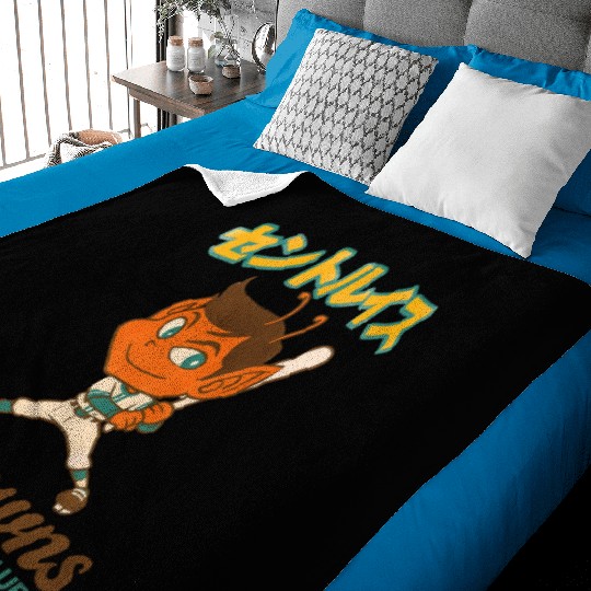 Vintage St Louis Browns Baseball Japan Version Baby Blankets