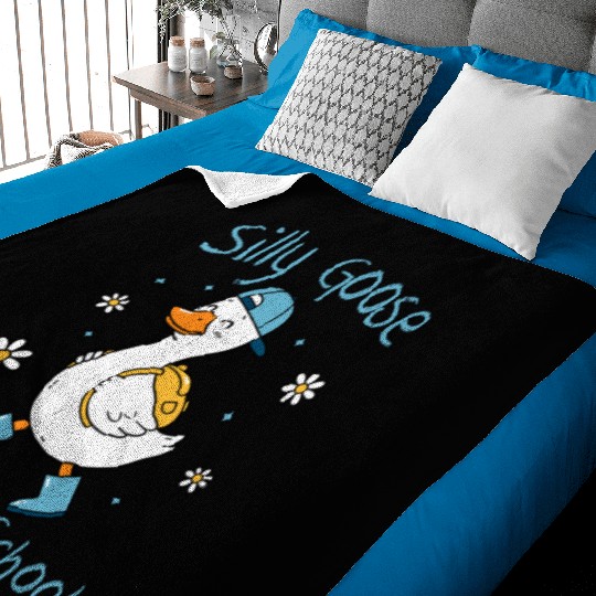 Silly Goose Back to School Funny Baby Blankets