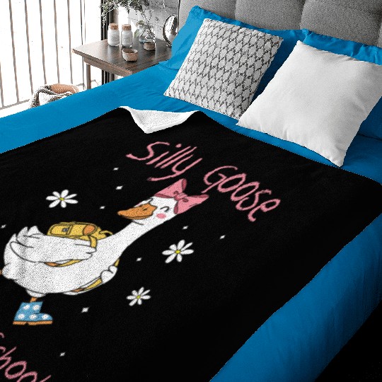 Silly Goose Back to School Funny Baby Blankets