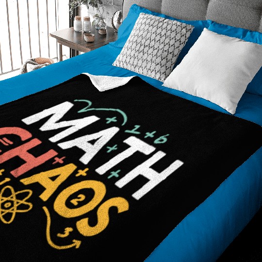 Math Chaos – Colorful Funny Math Design Baby Blankets