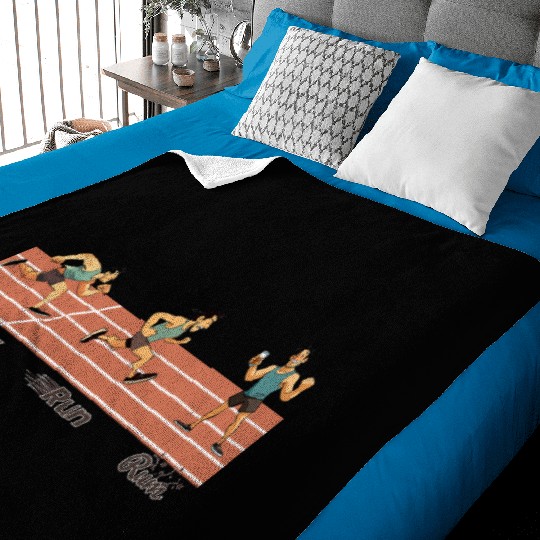 Runners Race Day, Daily Training, Ready Run Rum Baby Blankets
