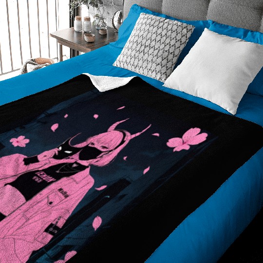 Neon Sakura Night Streetwear Design Baby Blankets