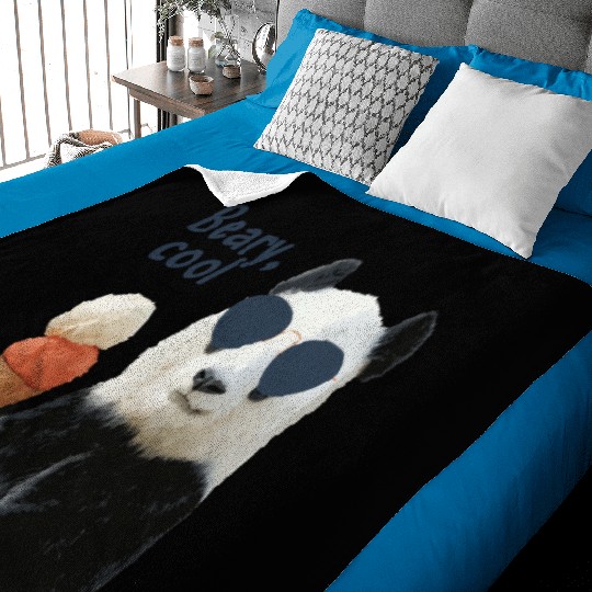 Cool Panda with Sunglasses and Ice Cream Baby Blankets