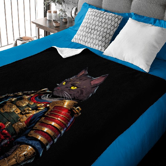 Warrior Cat in Armor Artwork Baby Blankets