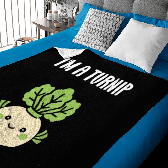 Turnip Character Illustration Baby Blankets