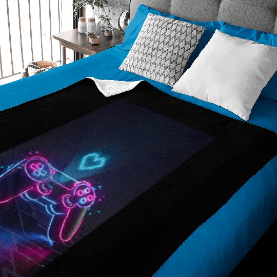 Cyberpunk Gaming Controller Baby Blankets