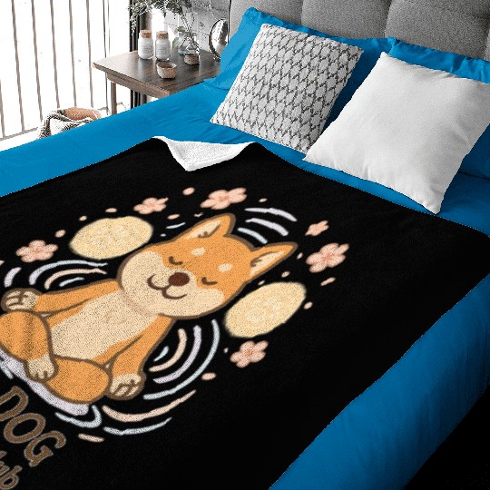 Zen Dog Meditation Club – Shiba Inu Baby Blankets
