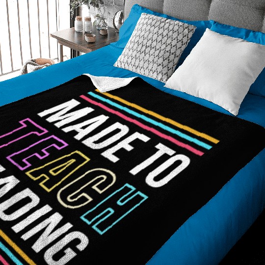 Back To School Reading Teacher Baby Blankets