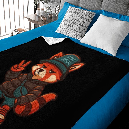 Cool Streetwear Platypus Cartoon Mascot Baby Blankets