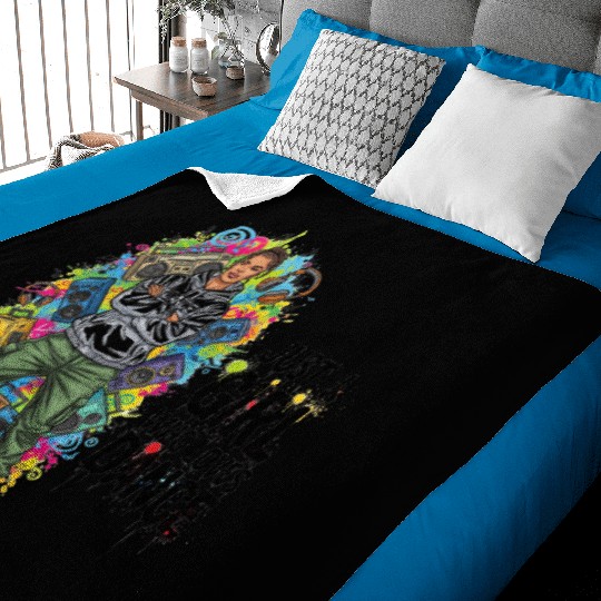 Empowered Girl with Dance Music Vibe Baby Blankets