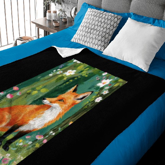 Red Fox Baby Blankets