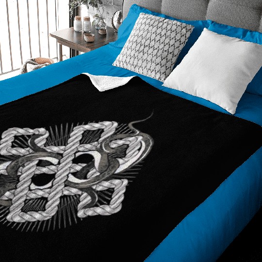 Silver Snake Knot – Mystical & Elegant Baby Blankets