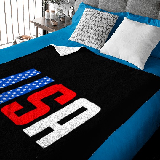 Stars and Stripes USA Flag Design Baby Blankets