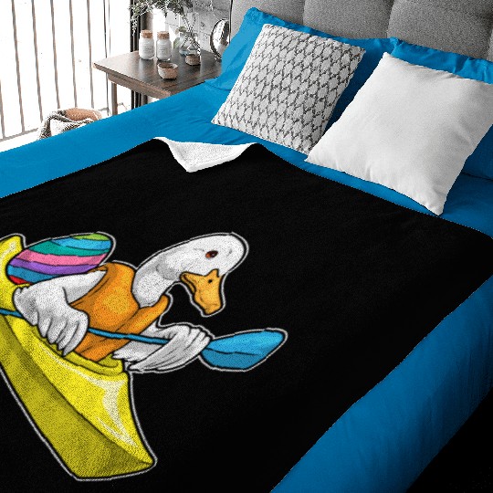 Duck Easter Kayak Baby Blankets