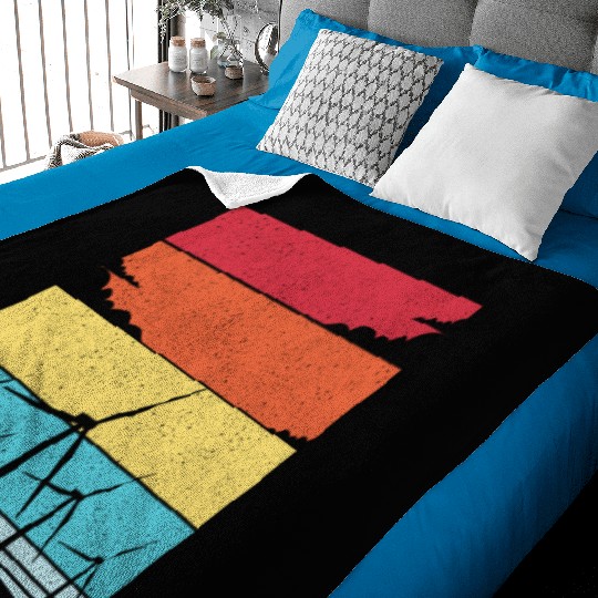 Wind Energy Earth Day Wind Turbine Baby Blankets