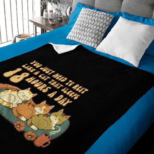 Relaxing Cat Nap Quote Design Baby Blankets